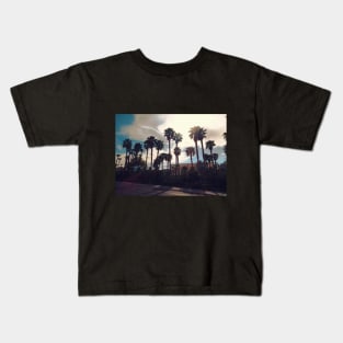 Palms blue sky clouds palm tree in Las Vegas Nevada Kids T-Shirt